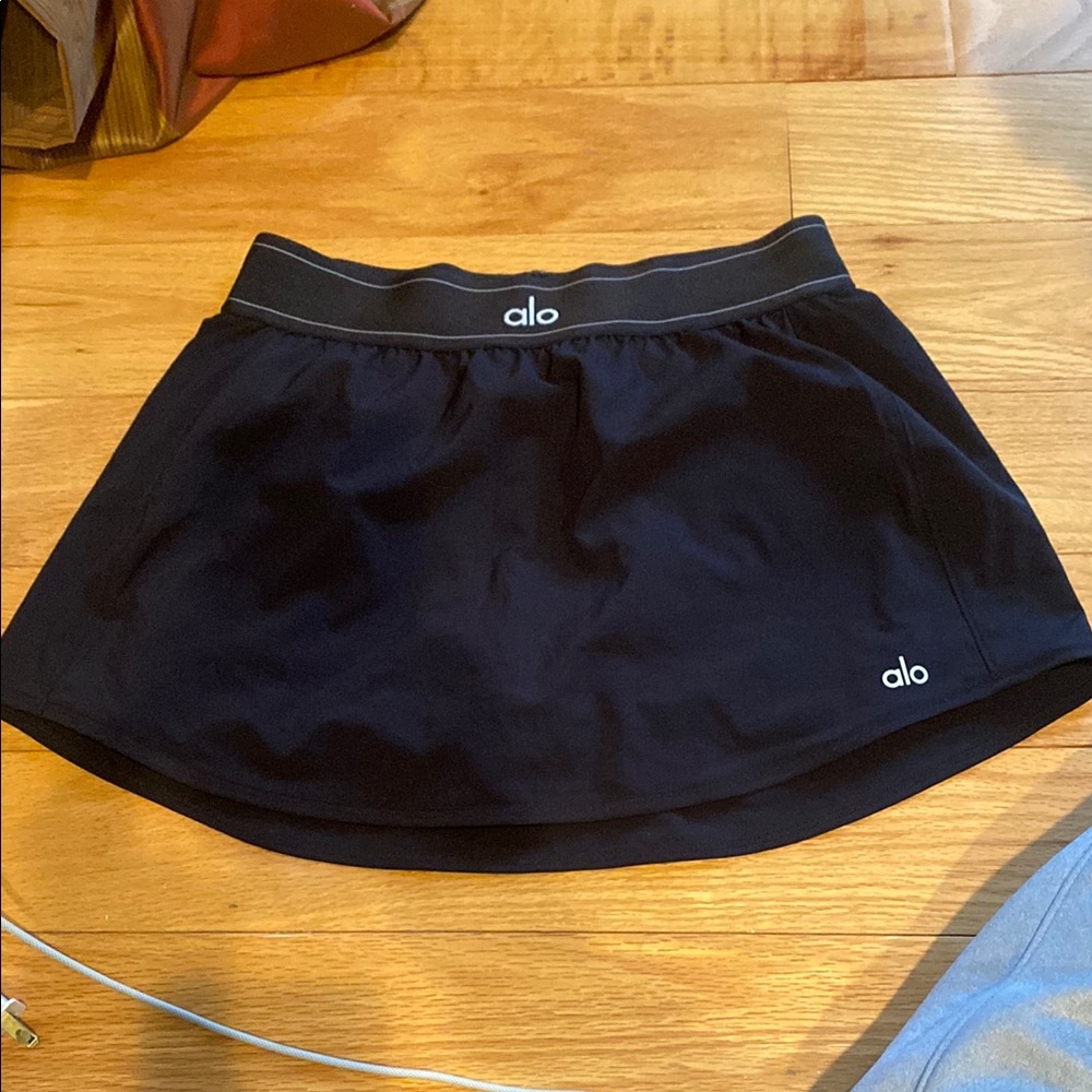 ALO Yoga Black Mini Skater Skirt